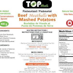 Photo of Beef Meatballs with Mashed Potatoes Infused with 20 Mg of CBD- (Net weight 400 gr / 14.10 oz)