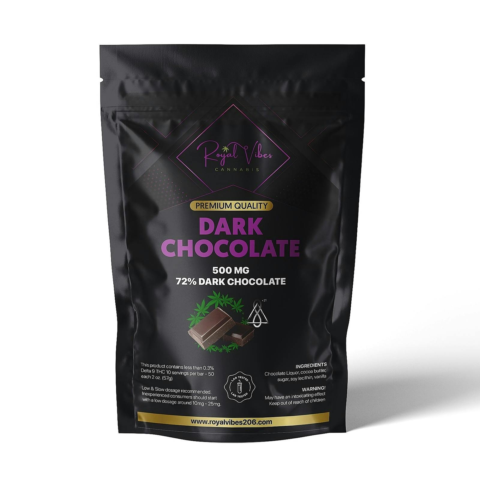 Royal Vibes Cannabis: Premium Infused Milk & Dark Chocolate | Leafly