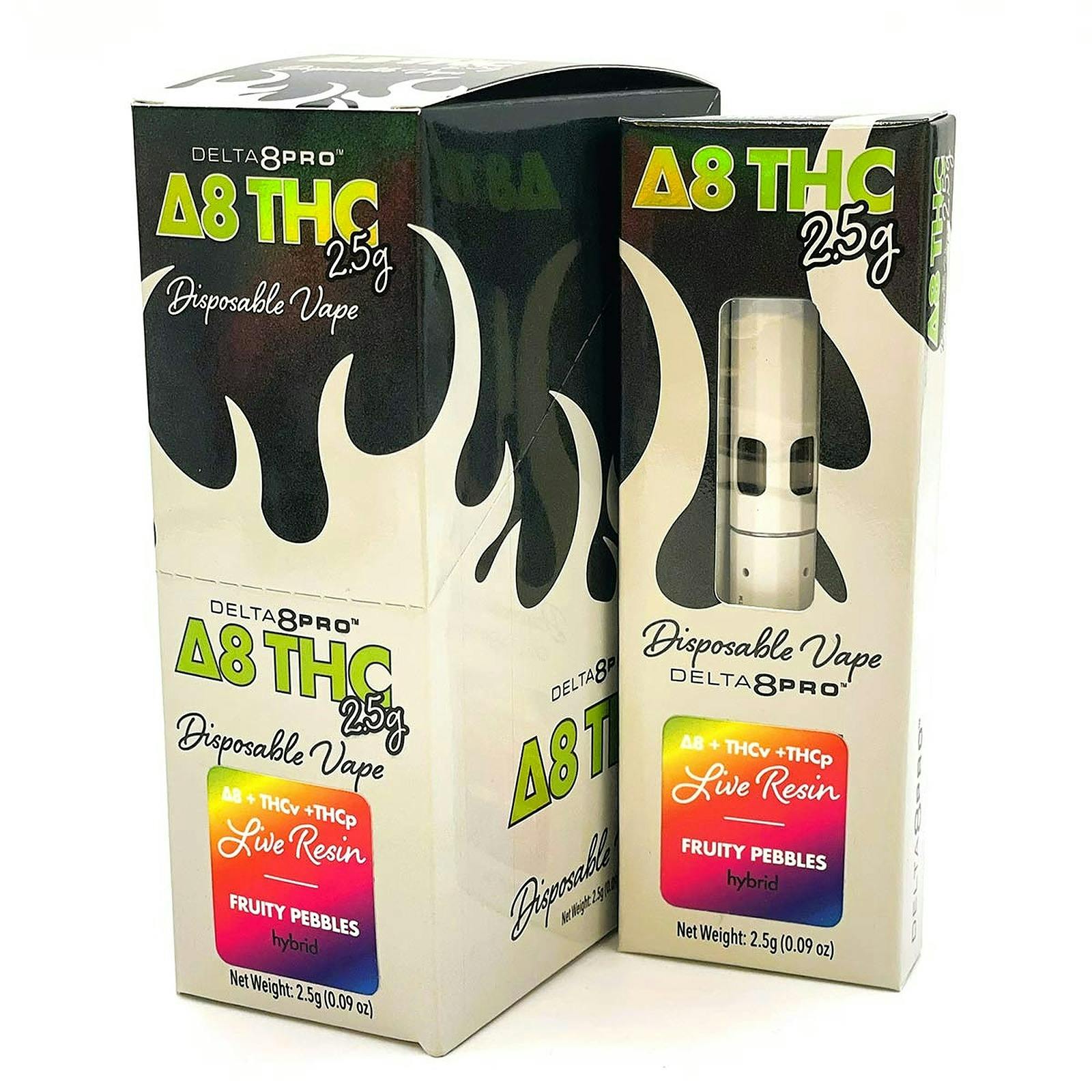 Delta 8 Pro 2.5mL Live Resin Disposable Fruity Pebbles (Delta8