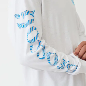 Photo of Afends Unisex Broccoli - Unisex Hemp Long Sleeve T-Shirt - White