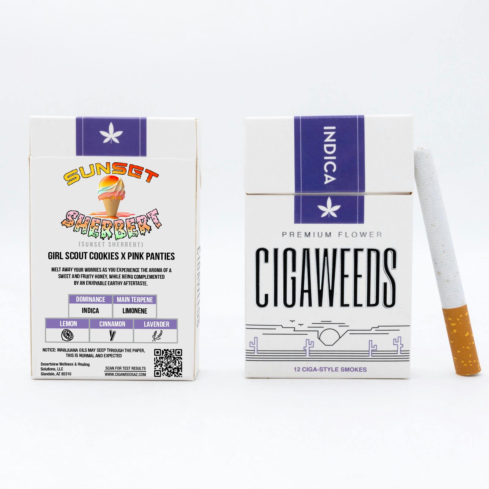 Cigaweeds Sunset Sherbert Ciga Style Preroll Pack Leafly