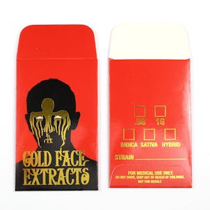 Photo of 25 GOLD FACE EXTRACTS Strain Concentrate Envelopes by Shatter Labels #301