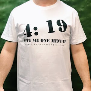 Photo of Ministry Of Cannabis T-shirt 4:19 "GIVE ME ONE MINUTE" (Male)