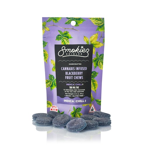 Smokiez Edibles: Blackberry Fruit Chews, 100mg THC - Maine | Leafly