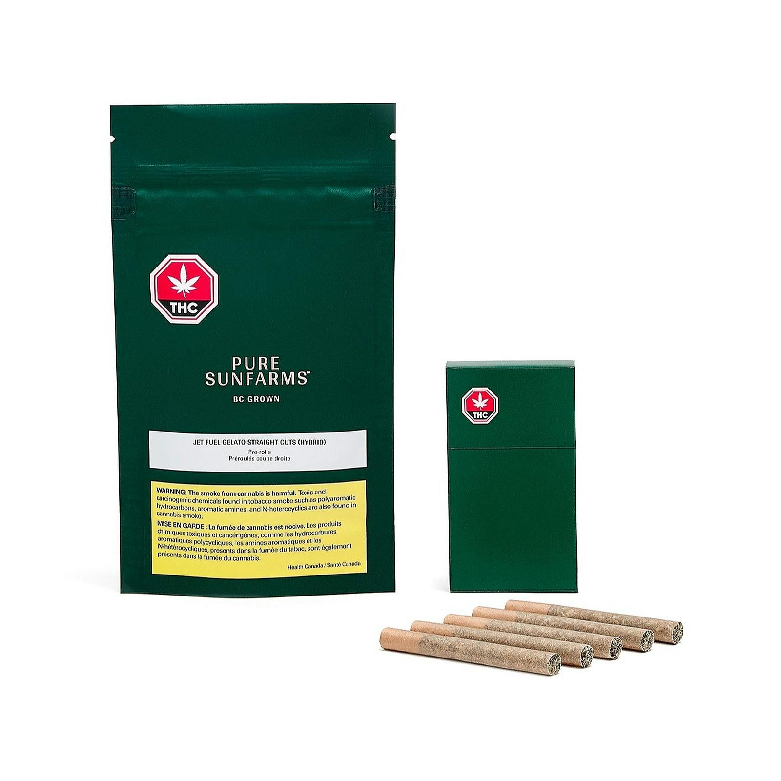 Pure Sunfarms Jet Fuel Gelato 5 x 0.7g Straight Cut PreRolls Leafly