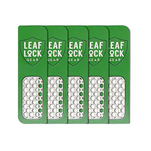 Photo of Leaf Lock Gear Rolling Paper Size Grinder Card (5 Pack)
