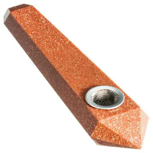 Photo of 4.5" Red Goldsand Quartz Stone Pipe