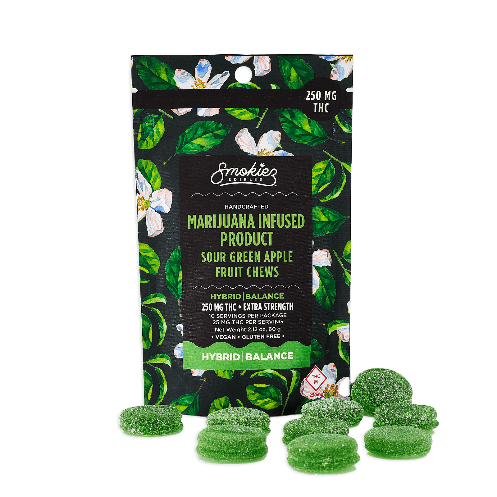 Smokiez Edibles Smokiez HYBRID Sour Green Apple Fruit Chews 250mg