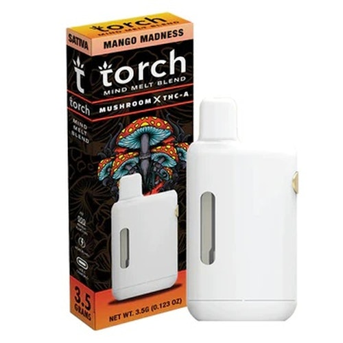 Aventus 8: MIND MELT MUSHROOM MANGO MADNESS SATIVA TORCH THCA DISPOSABLE  VAPE PEN 3.5G