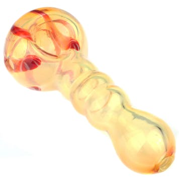 Photo of 4.3" Fumed Glass Milli Spoon Pipe w/ Multiple Mini Maria Rings
