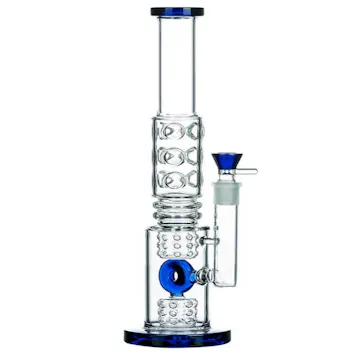 Photo of 15.5" Fire Cut Inset to Donut Perc Big Bong