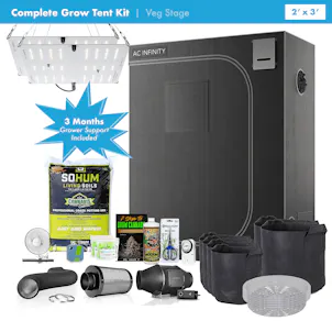 Photo of Beginner Complete Veg Grow Tent Kit | 2x HLG 65 LED | 2’ x 3’