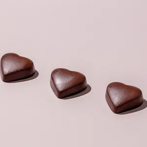 Photo of Dark Chocolate Hearts