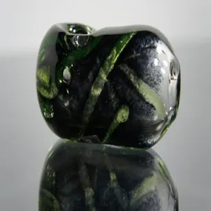 Photo of "Illuminati Egg" Glass Spoon Pipe- Dark Slime