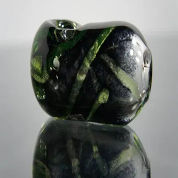Photo of "Illuminati Egg" Glass Spoon Pipe- Dark Slime