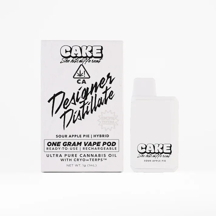 CAKE she hits different: Sour Apple Pie - 1g- Hybrid - Designer Distillate 