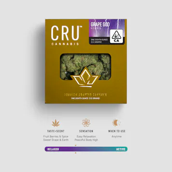 Photo of Grape God 3.5G Hybrid Flower