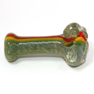 Photo of Bumpy Green Striped Spoon Pipe