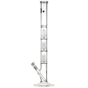 Photo of LA Pipes 26” 5mm Thick Triple Showerhead Straight Tube Bong