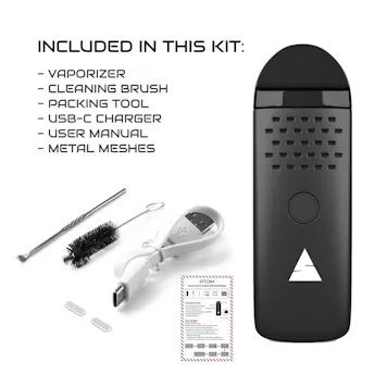 Photo of DubCharge Atom Dry Herb Vaporizer Kit - Discreet, Flameless, Palm-Sized | Black