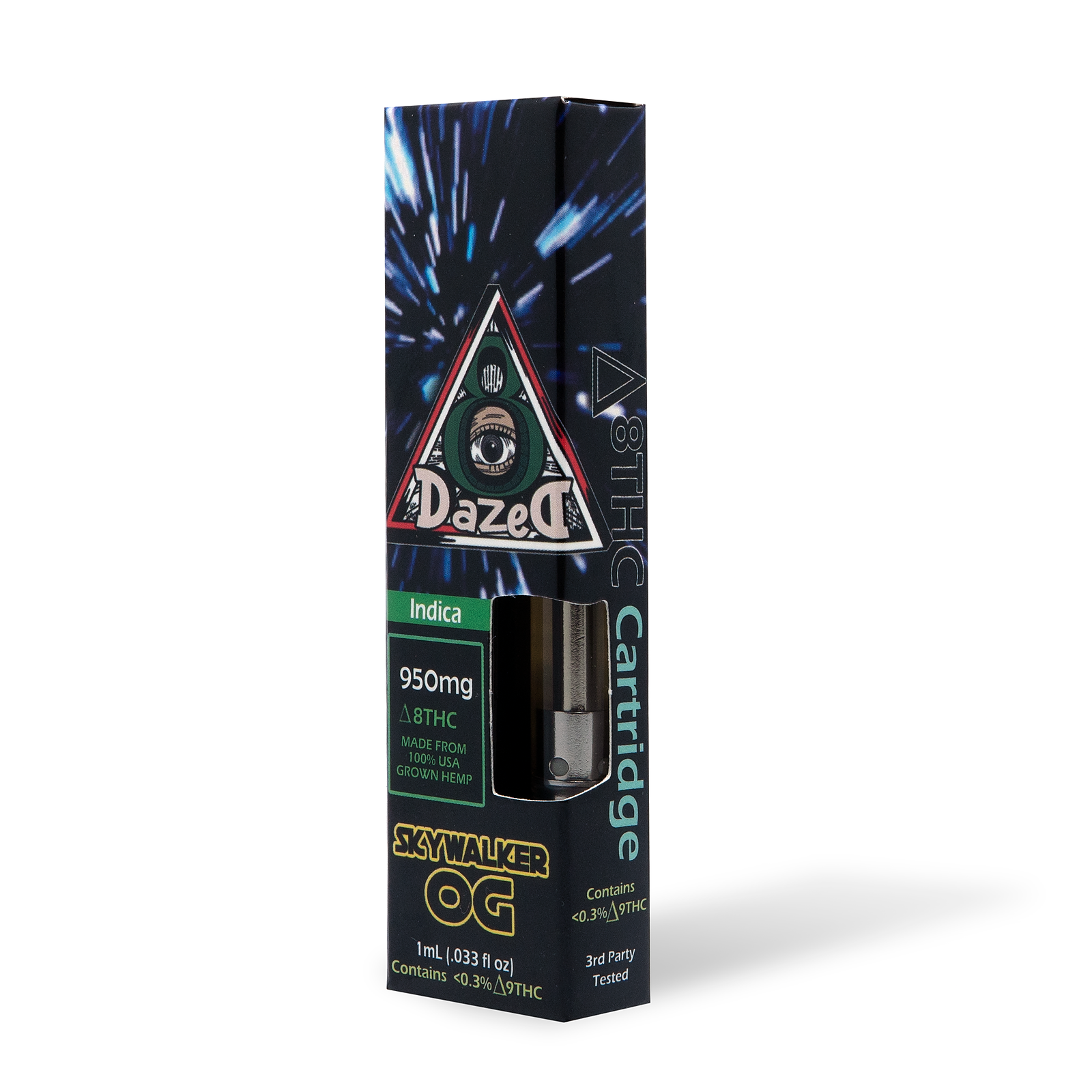 DazeD8: Skywalker OG Delta 8 THC Vape Cartridge — 1 Gram | Leafly