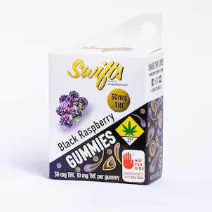 Photo of Black Raspberry Gummies (THC) 30mg 3-pack