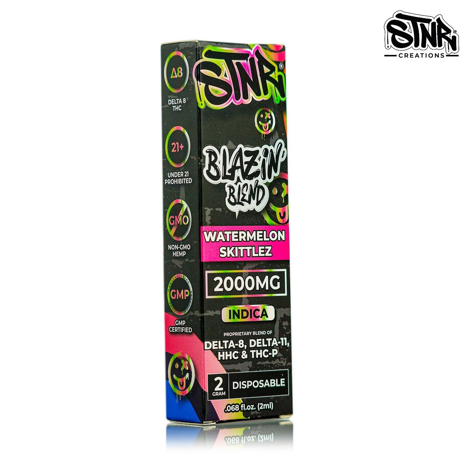 STNR Creations Watermelon Skittles Blazin' Blend 2 Gram Disposable