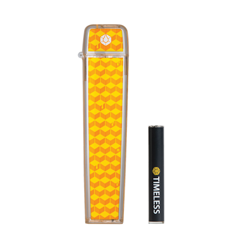 Timeless Vapes Timeless Yellow Flip Case & Battery Combo 1000mg Leafly