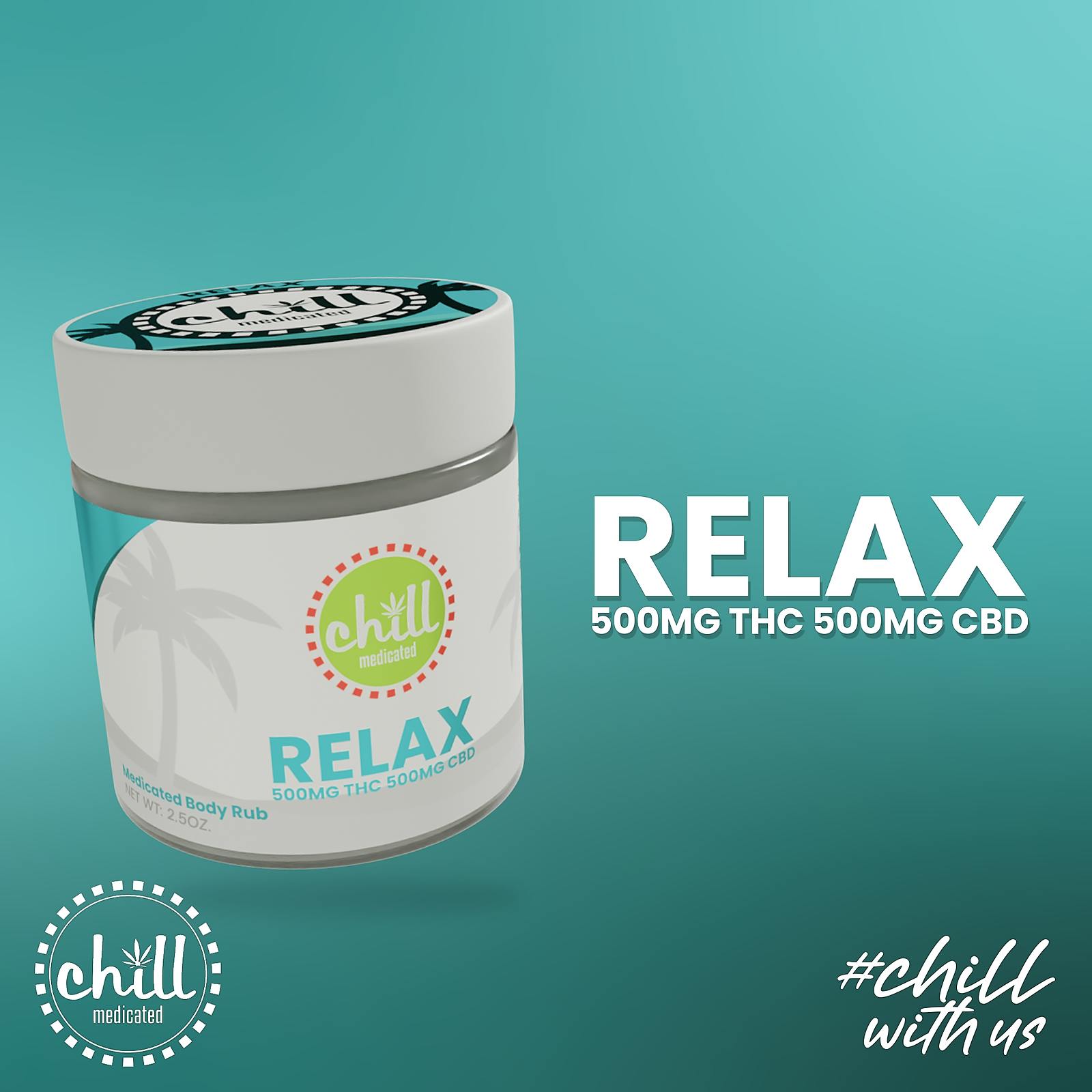 Chill Medicated 500mg Thc 500mg Cbd Relax Body Rub Chill Medicated Rec Leafly 7707