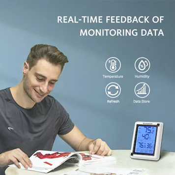 Photo of VIVOSUN Digital Hygrometer Indoor Outdoor Thermometer