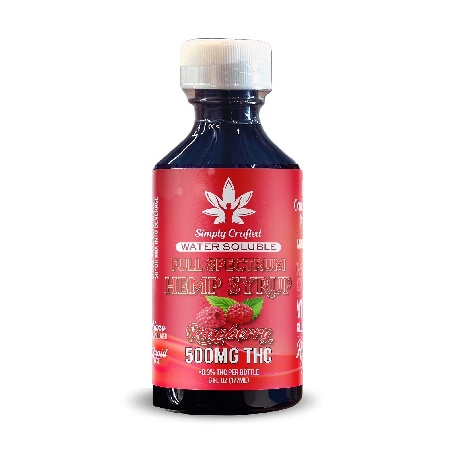 Simply Crafted | 25% OFF With Code LEAFLY: 500mg D9 THC Raspberry Syrup ...