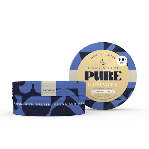 Pure Edibles: Pure Gummies 100mg Berry Sleepy | Leafly