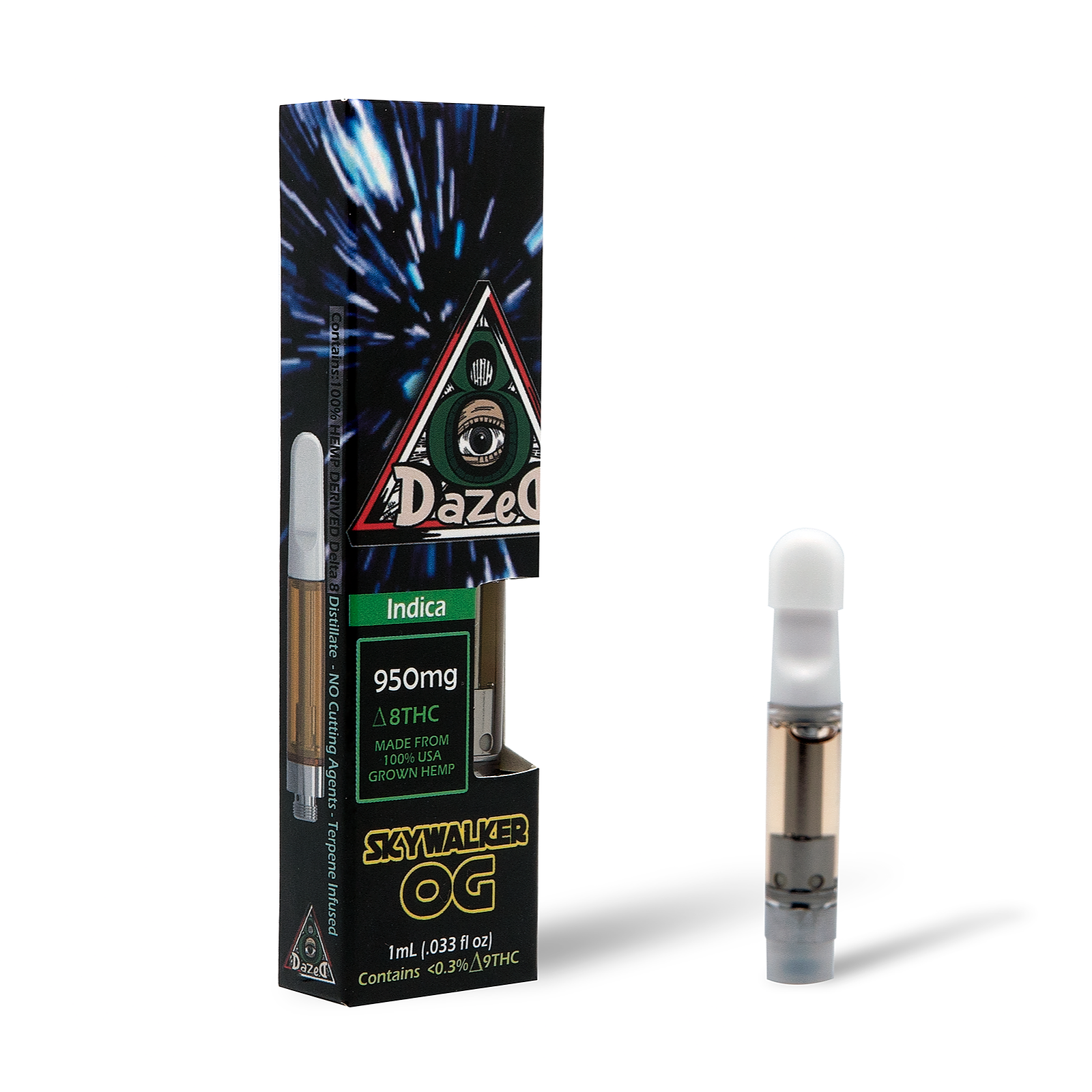 DazeD8: Skywalker OG Delta 8 THC Vape Cartridge — 1 Gram | Leafly