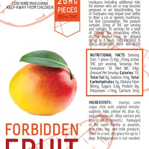 Photo of 250mg THC Dehydrated Mango Fruit Slices