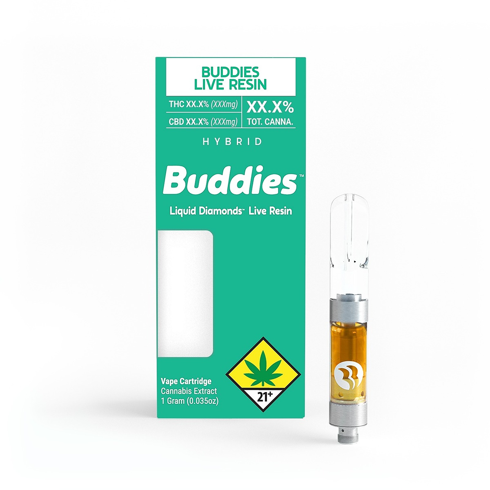 Buddies Brand: God's Gift Liquid Diamonds™ Live Resin Cartridge 1g | Leafly