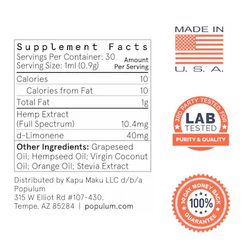 Photo of 250mg Full-Spectrum Hemp CBD Oil