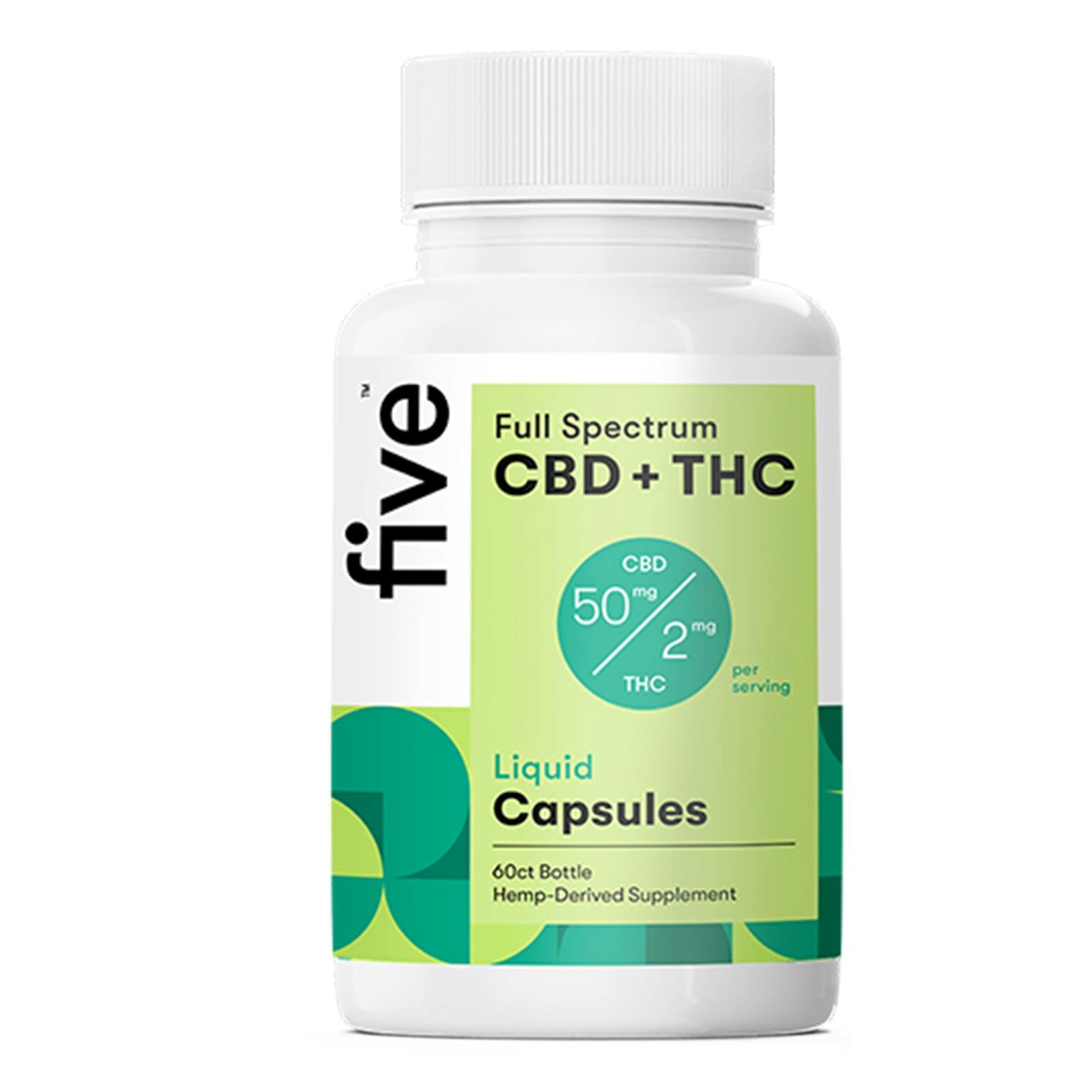 Five™ Cbd Thc 25mg Capsules Leafly