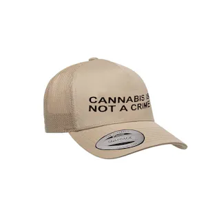 Photo of RYOT® “Not a Crime” Retro Trucker Hat – Tan