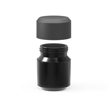 Photo of 3oz. Black Glass Jar
