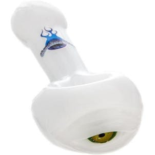Photo of "Cyclops" White Glass Pipe