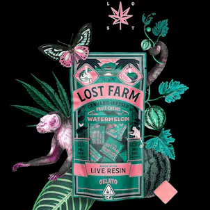 Photo of 10mg Lost Farm 'Gelato x Watermelon' Live Resin Chews 100mg THC total