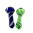Product image for Blue/Green Swirl Glass Pipe 4"