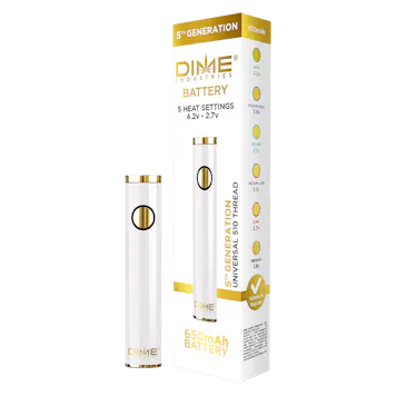 Photo of Dime Industries 5th Generation 510 Thread Battery - White (2023)