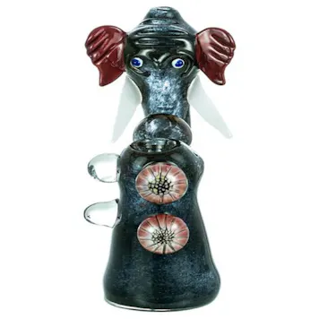 Photo of 7" Standing Elephant Head Bubbler