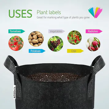 Photo of VIVOSUN Black Grow Bags with Strap Handles