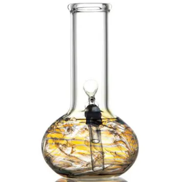 Photo of 8" Raked Tiger Stripe Accented Beaker Bong