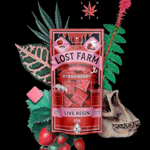 Photo of 10mg Lost Farm 'GG4 x Strawberry' Live Resin Chews 100mg THC total