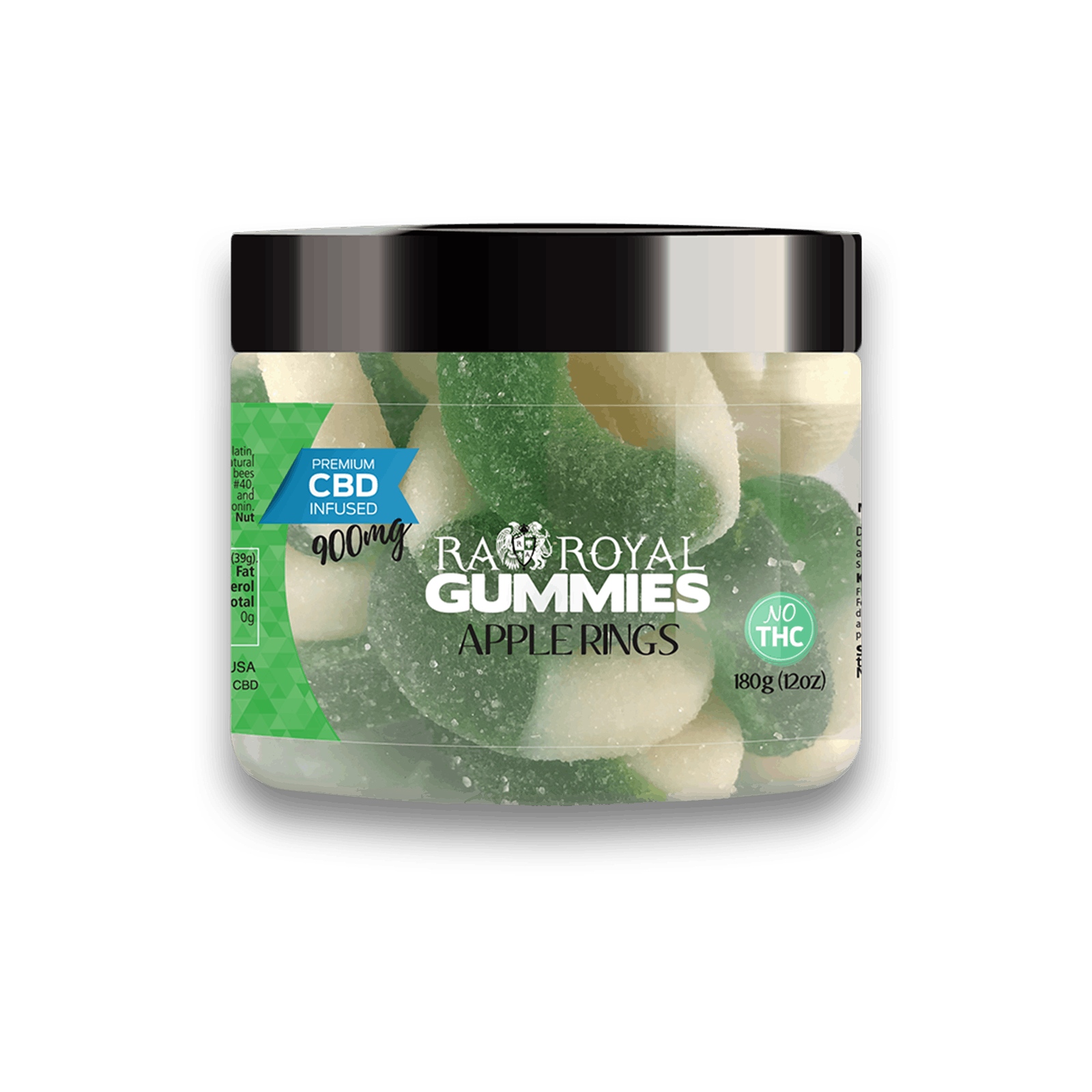 RA Royal R.A. Royal Gummies CBD Apple Ring Gummy Jar (900 MG) Leafly