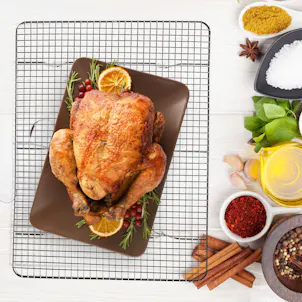 Photo of Commercial Grade Stainless Steel Cooling and Roasting Rack Thick-Wire Grid Fits Jelly Roll Pan