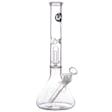 Product image for LA Pipes 12” Single Showerhead Perc Beaker Bong